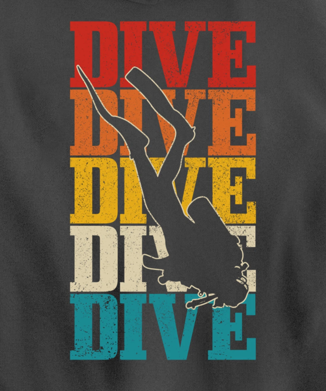 Scuba Diving Vintage Retro DIVE Scuba Diver Gift Pullover Hoodie