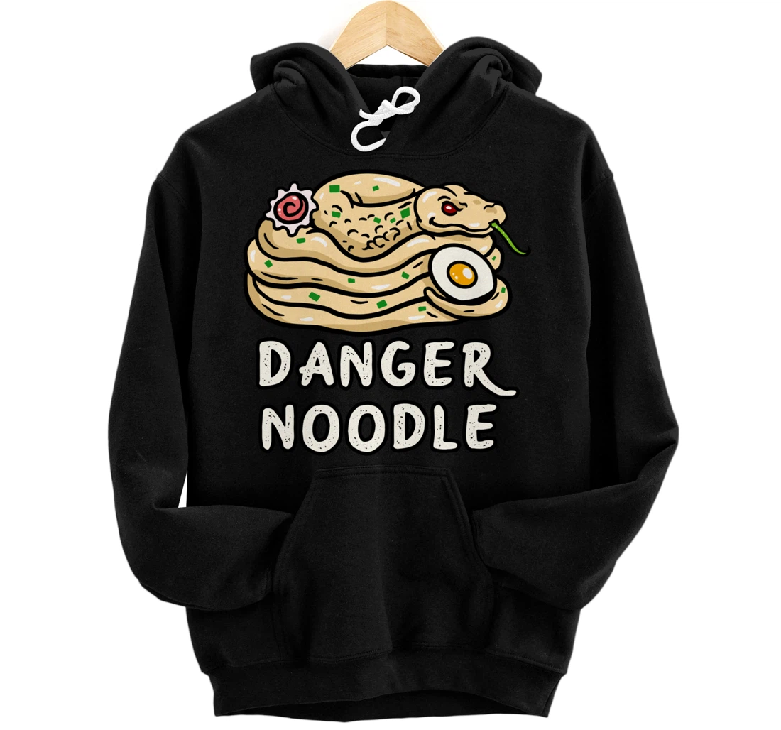 Danger Noodle Snake - Funny Pasta Foodie Reptile Pullover Hoodie