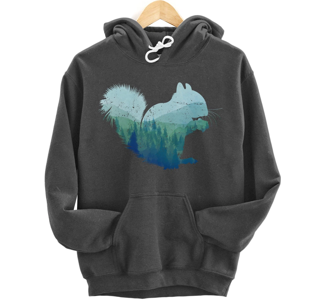 Forest Squirrel Pullover Hoodie
