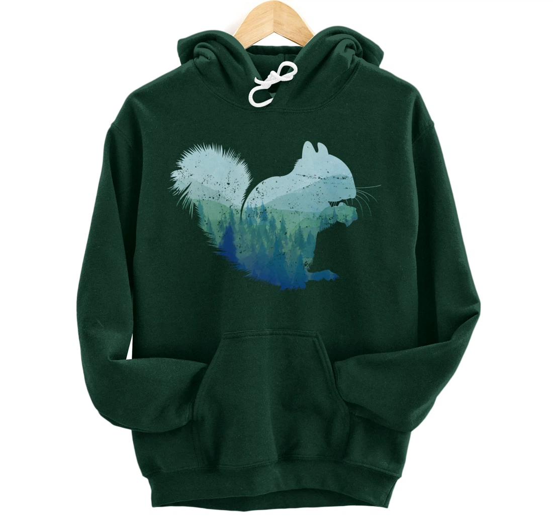 Forest Squirrel Pullover Hoodie