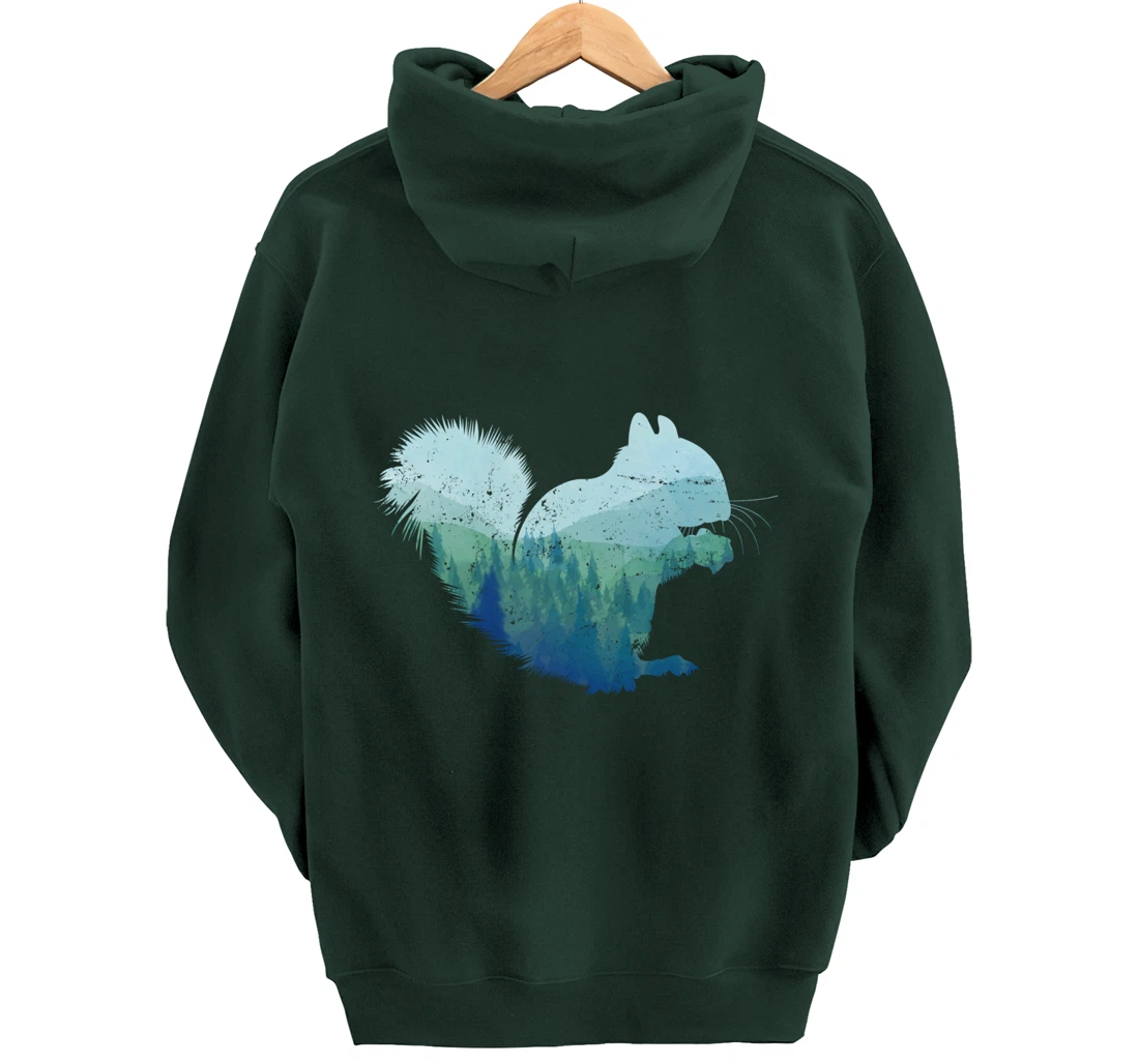 Forest Squirrel Pullover Hoodie