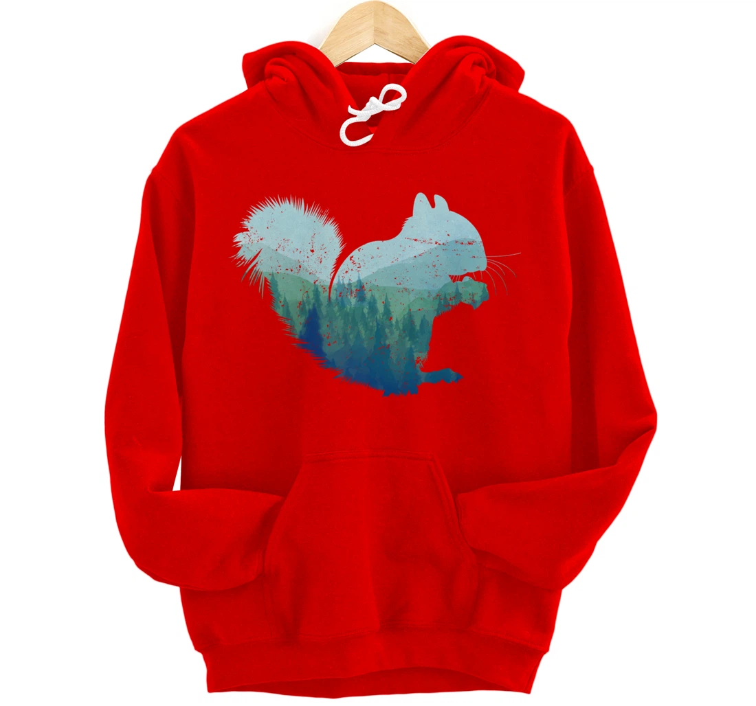 Forest Squirrel Pullover Hoodie