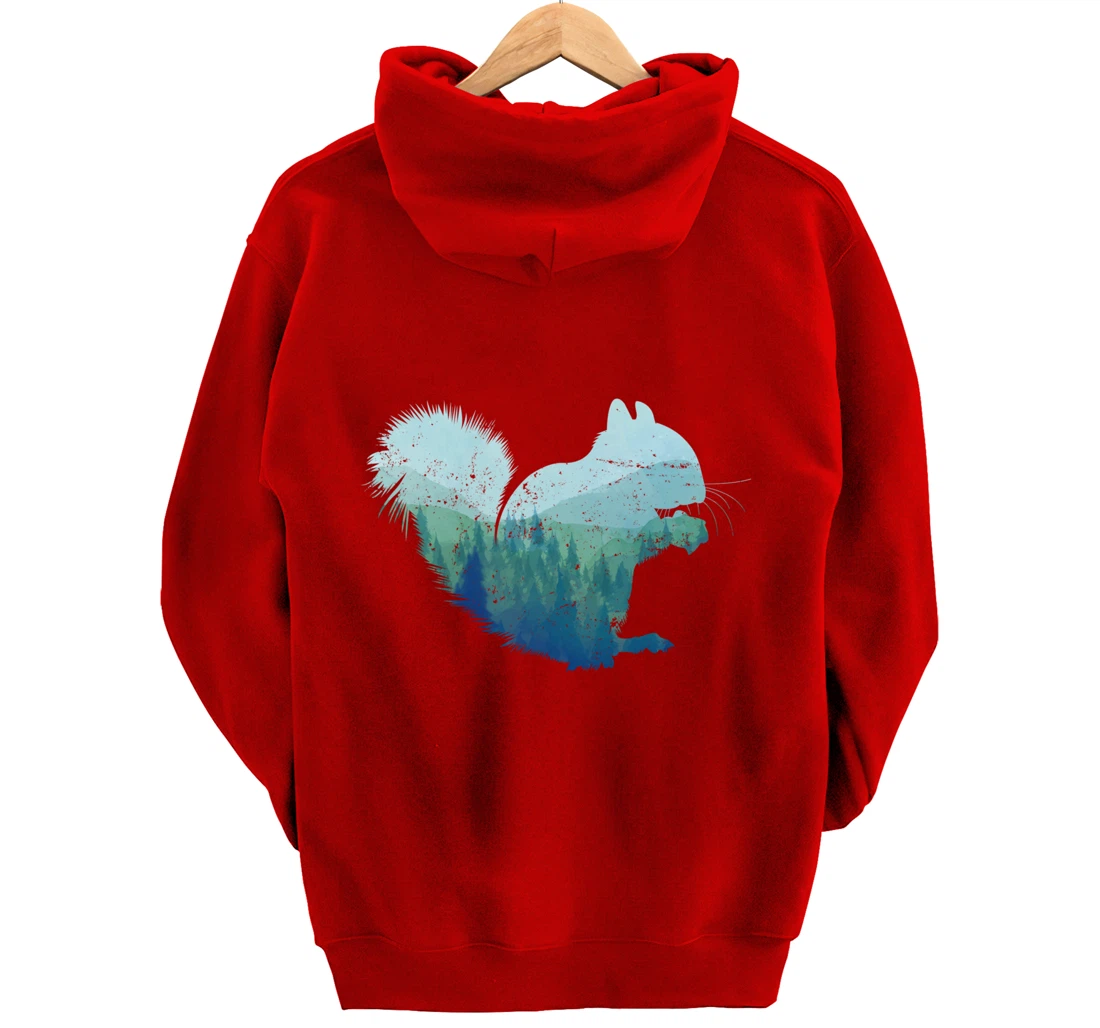 Forest Squirrel Pullover Hoodie