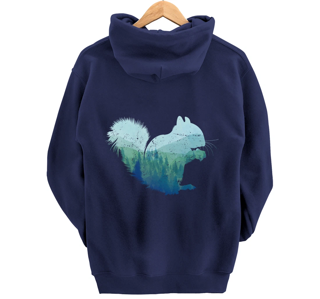 Forest Squirrel Pullover Hoodie