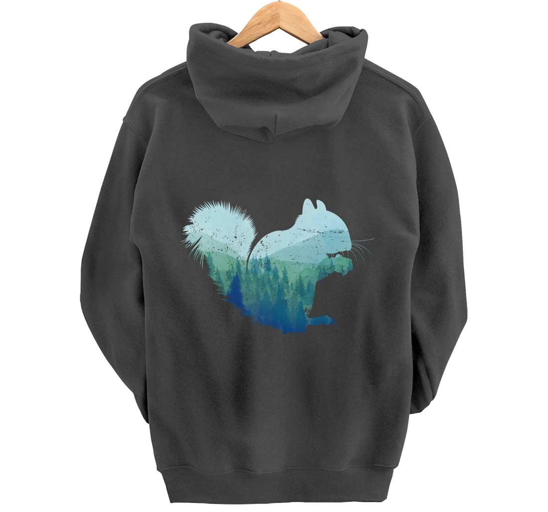 Forest Squirrel Pullover Hoodie