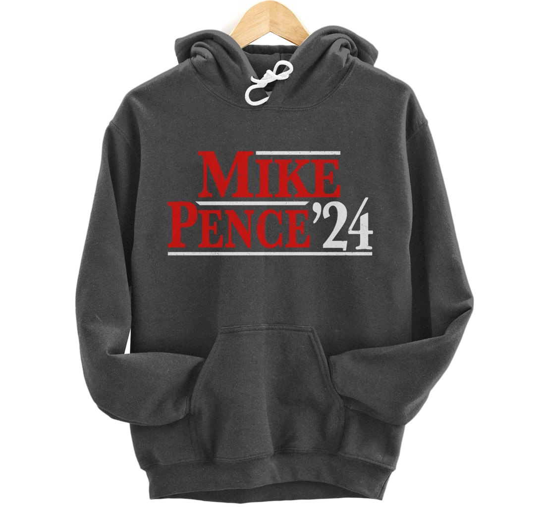 Mike Pence For President 2024 Vintage Distressed Campaign Pullover Hoodie