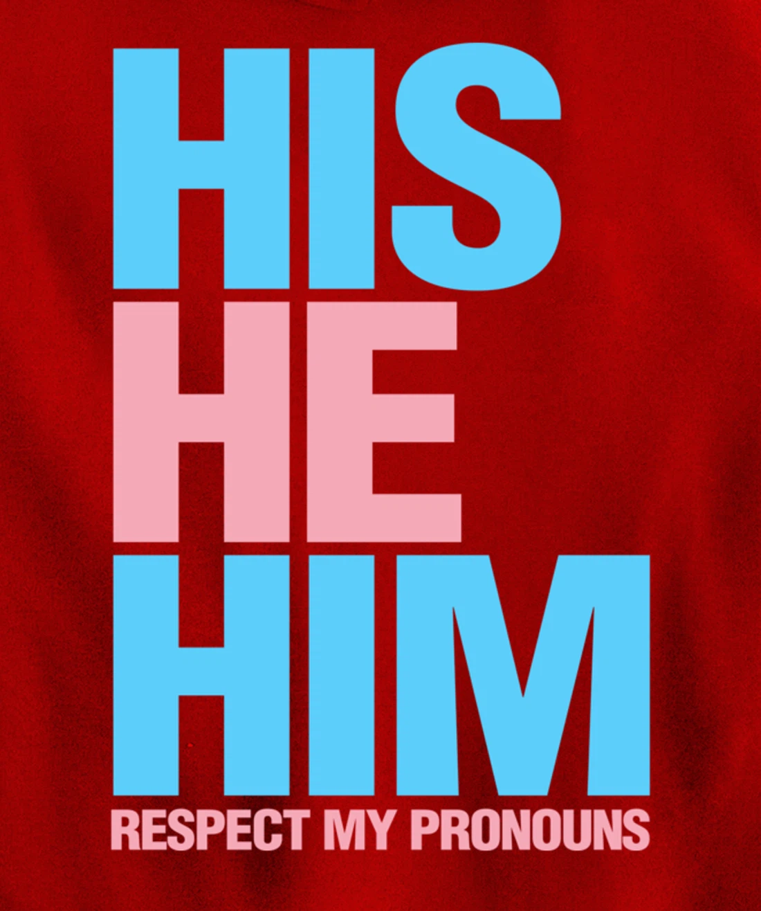 His He Him Transgender Respect Pronouns LGBTQ Pullover Hoodie