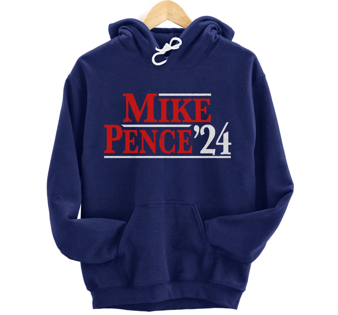 Mike Pence For President 2024 Vintage Distressed Campaign Pullover Hoodie