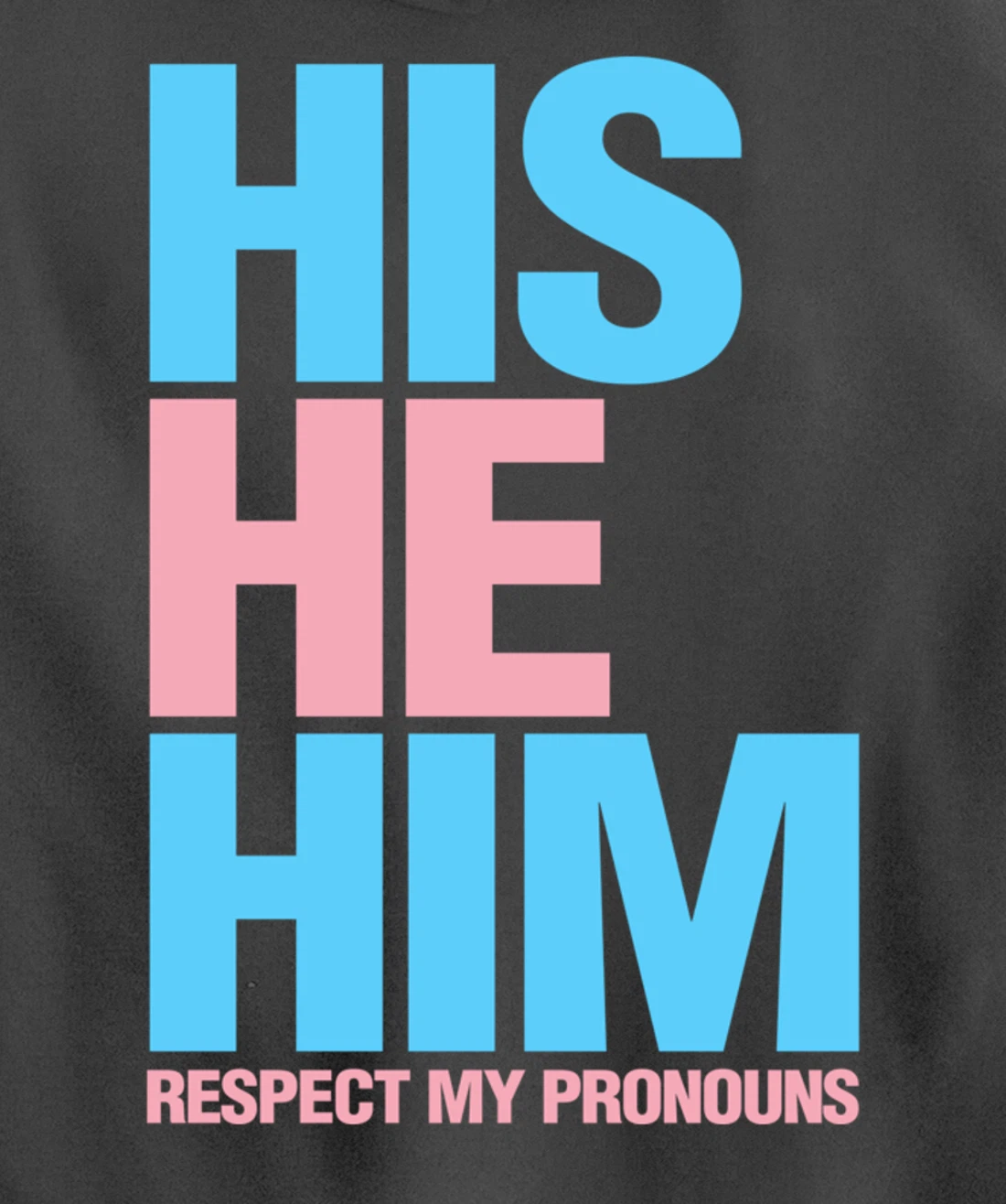 His He Him Transgender Respect Pronouns LGBTQ Pullover Hoodie
