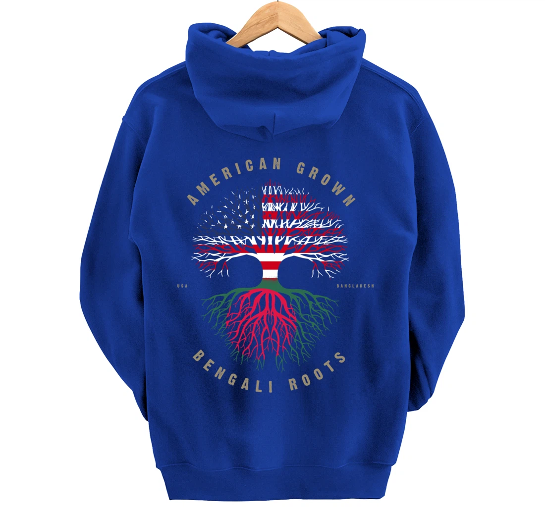 American Grown Bengali Heart Love Bangladesh Flag Pullover Hoodie