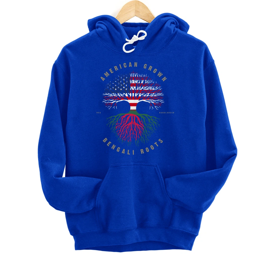 American Grown Bengali Heart Love Bangladesh Flag Pullover Hoodie