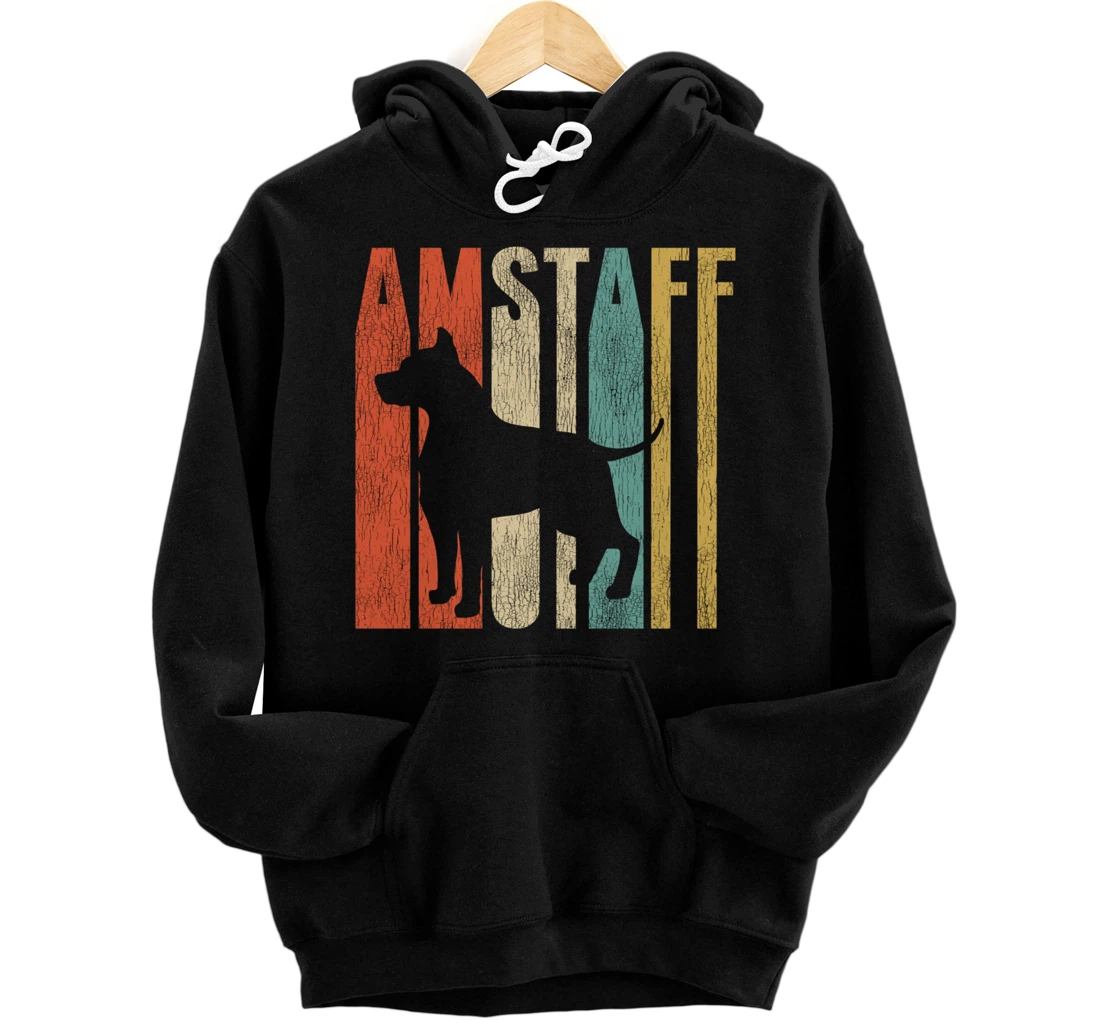 AmStaff Retro 1970's Dog American Staffordshire Terrier Pullover Hoodie