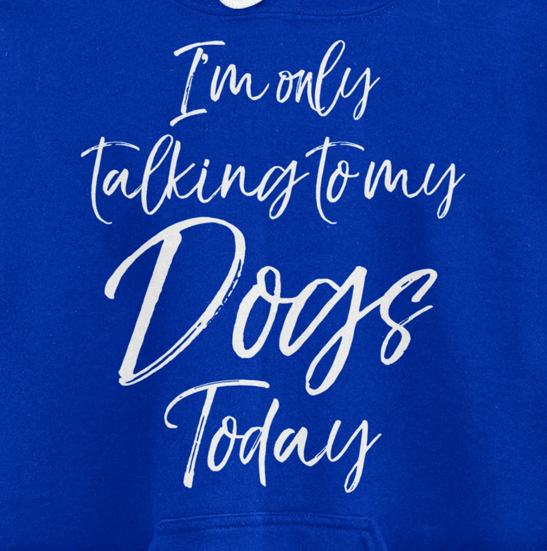 Funny Introvert Quote Gift I'm Only Talking to My Dogs Today Pullover Hoodie