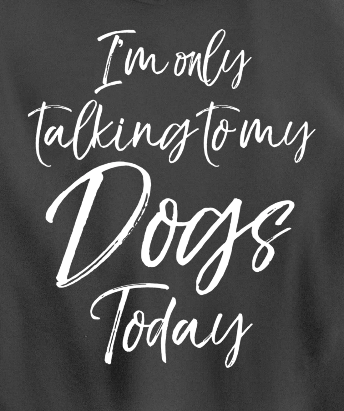 Funny Introvert Quote Gift I'm Only Talking to My Dogs Today Pullover Hoodie