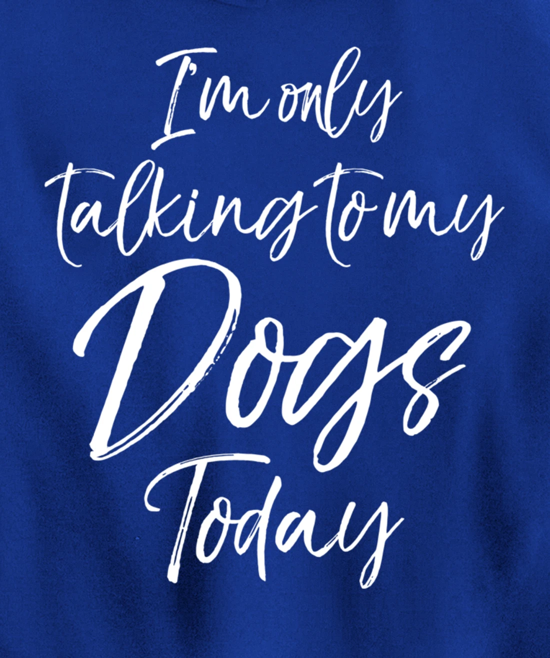 Funny Introvert Quote Gift I'm Only Talking to My Dogs Today Pullover Hoodie