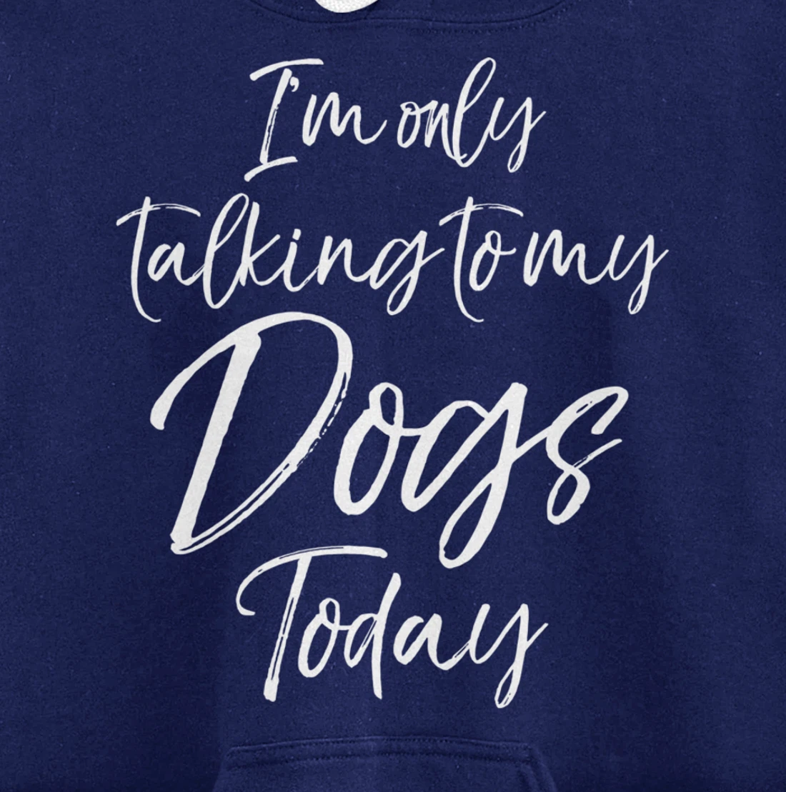 Funny Introvert Quote Gift I'm Only Talking to My Dogs Today Pullover Hoodie
