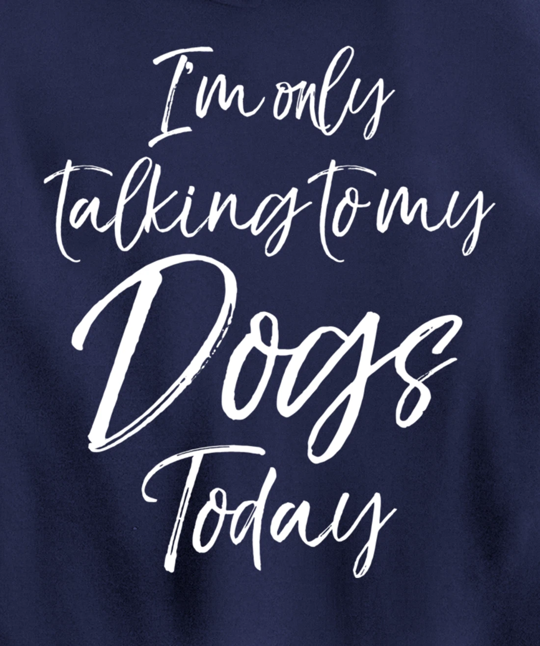 Funny Introvert Quote Gift I'm Only Talking to My Dogs Today Pullover Hoodie