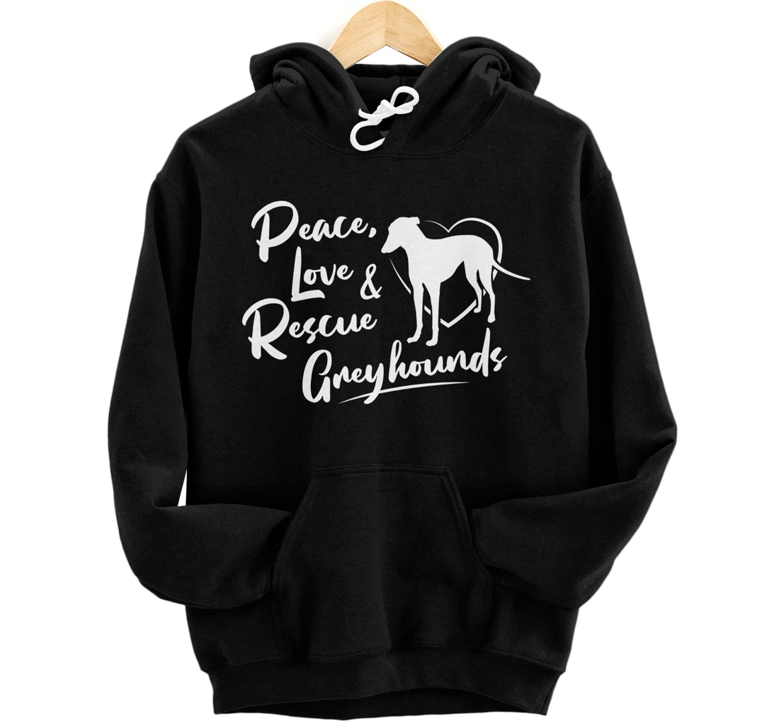 Greyhound Rescue - Cute Pet Adoption Gift Pullover Hoodie