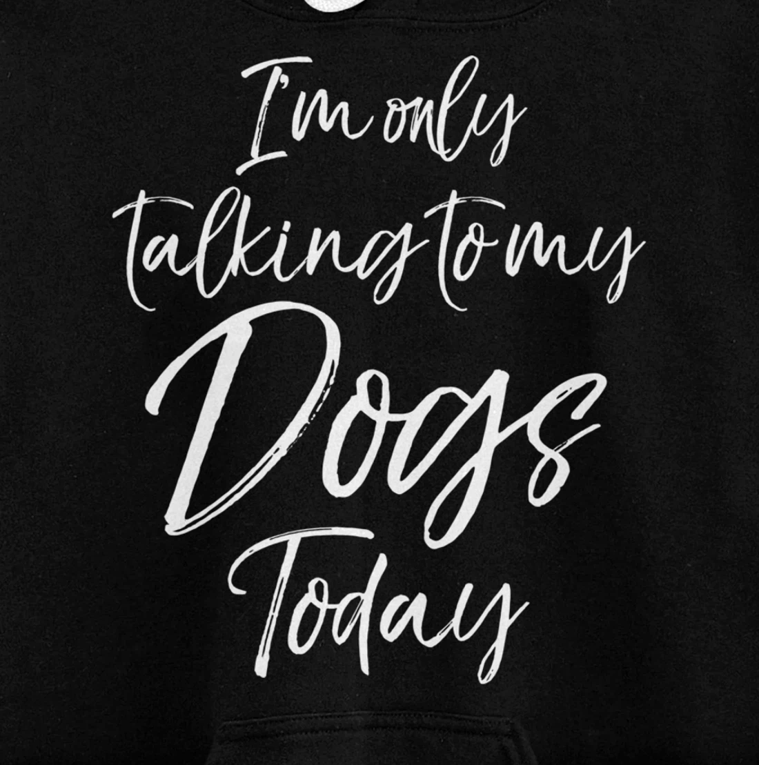 Funny Introvert Quote Gift I'm Only Talking to My Dogs Today Pullover Hoodie
