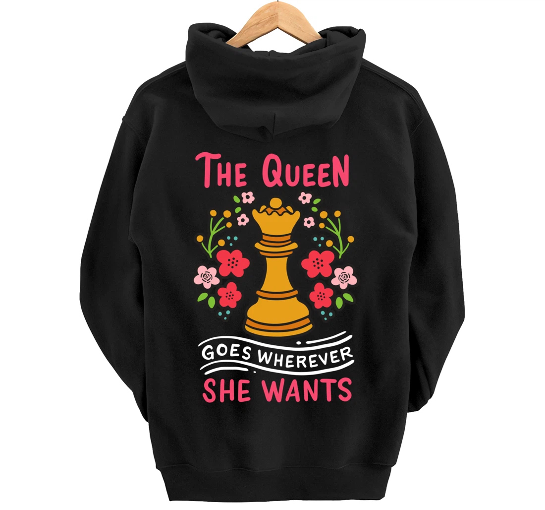 Chess Chessmen Chessboxing Queen Chess Player Gift Pullover Hoodie