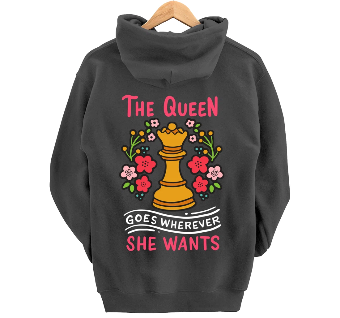 Chess Chessmen Chessboxing Queen Chess Player Gift Pullover Hoodie