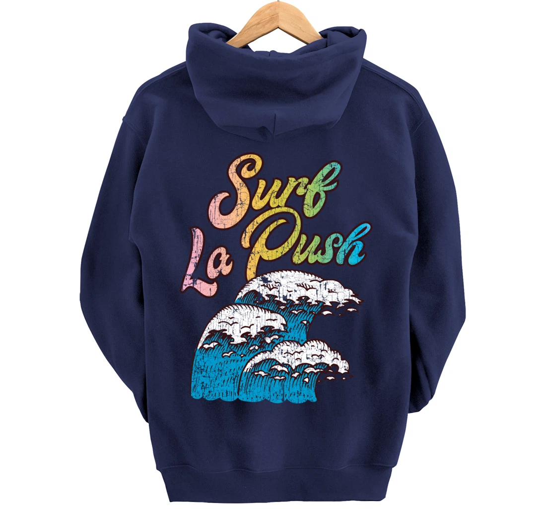 La Push, Washington Surf Vintage Retro 60s 70s 80s Graphic Pullover Hoodie