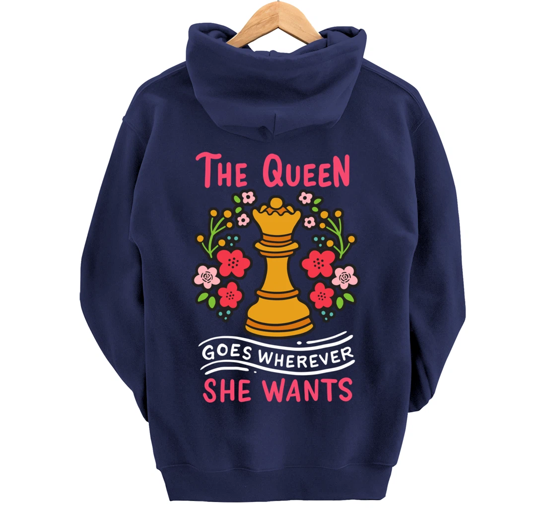 Chess Chessmen Chessboxing Queen Chess Player Gift Pullover Hoodie