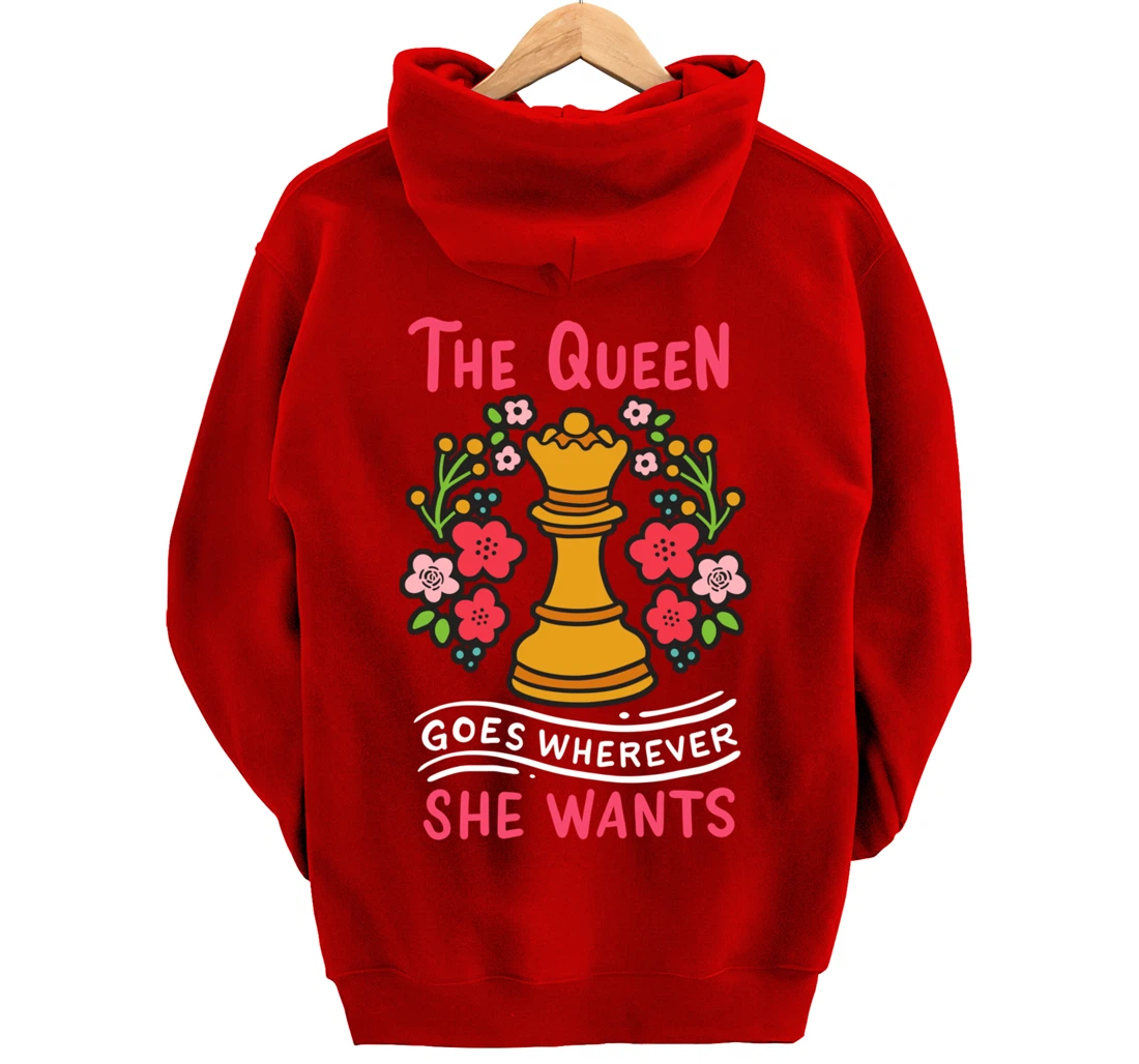 Chess Chessmen Chessboxing Queen Chess Player Gift Pullover Hoodie