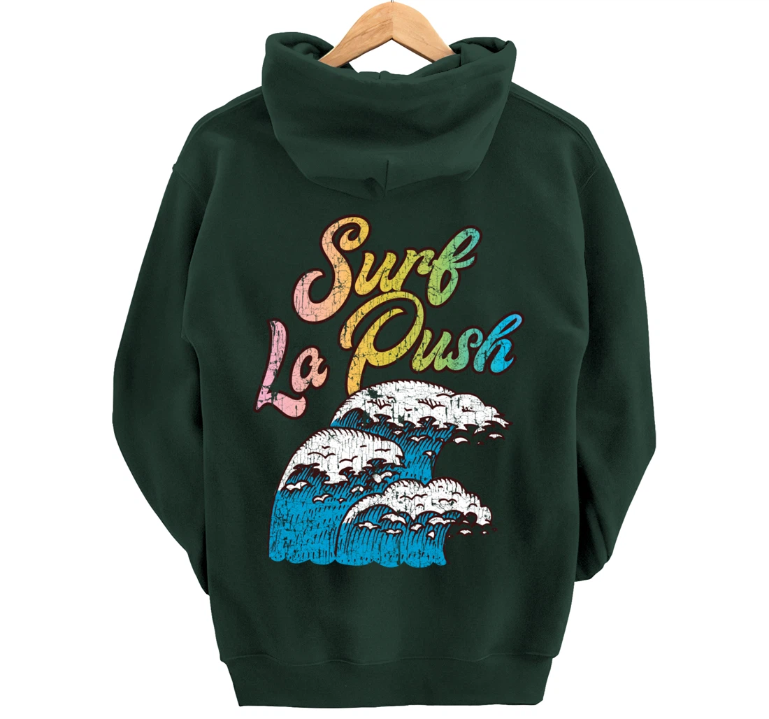 La Push, Washington Surf Vintage Retro 60s 70s 80s Graphic Pullover Hoodie
