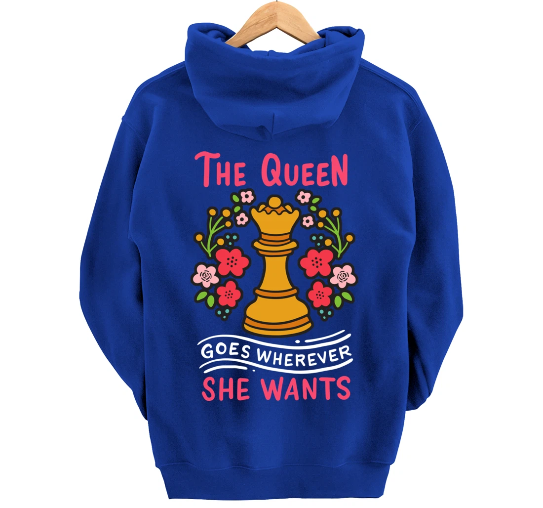 Chess Chessmen Chessboxing Queen Chess Player Gift Pullover Hoodie