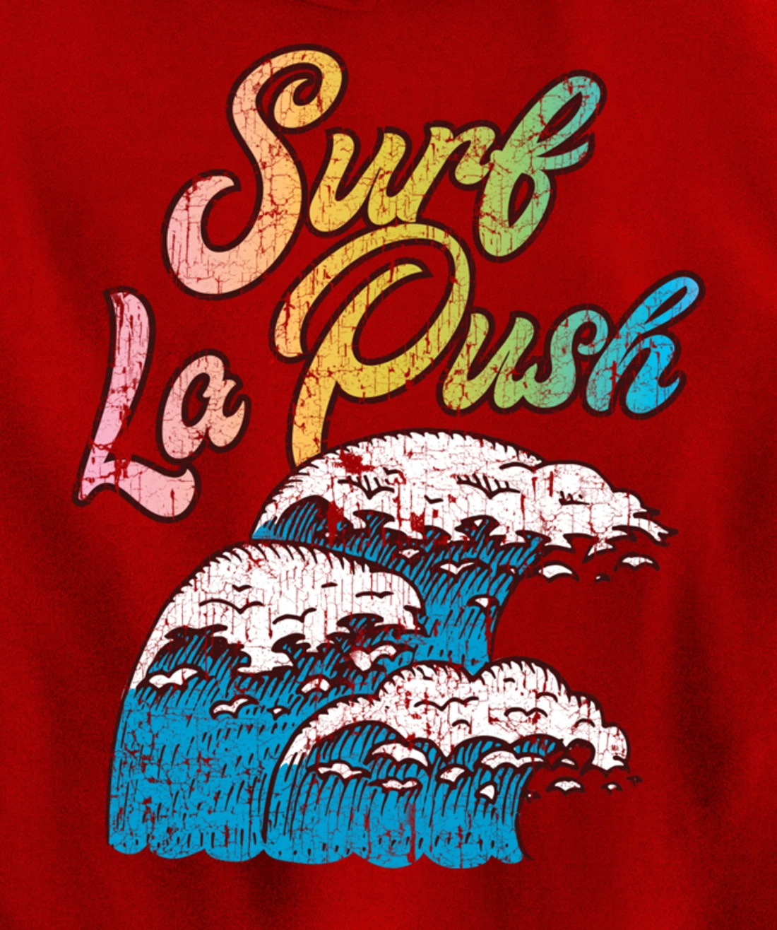 La Push, Washington Surf Vintage Retro 60s 70s 80s Graphic Pullover Hoodie