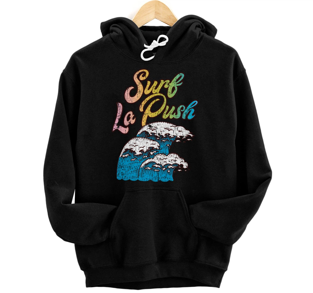 La Push, Washington Surf Vintage Retro 60s 70s 80s Graphic Pullover Hoodie