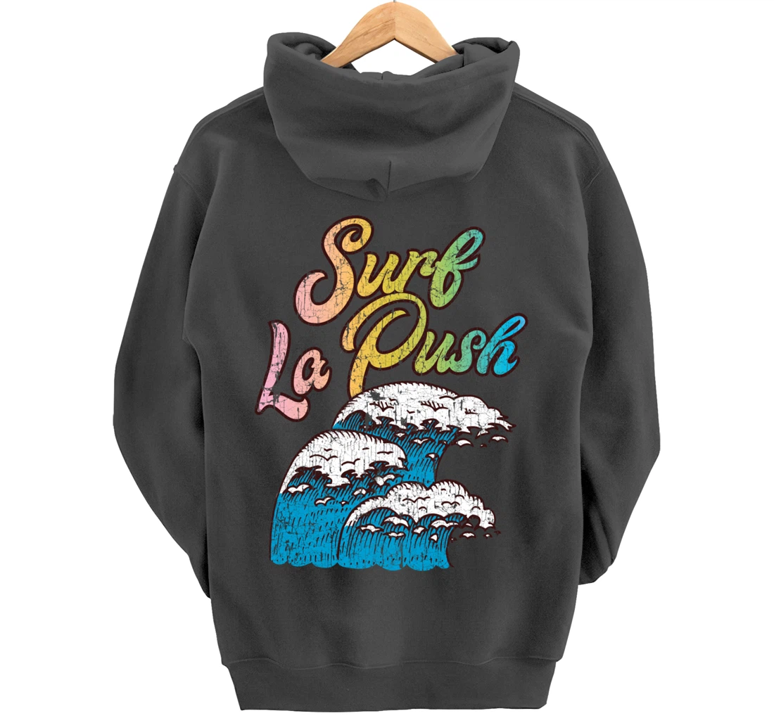 La Push, Washington Surf Vintage Retro 60s 70s 80s Graphic Pullover Hoodie