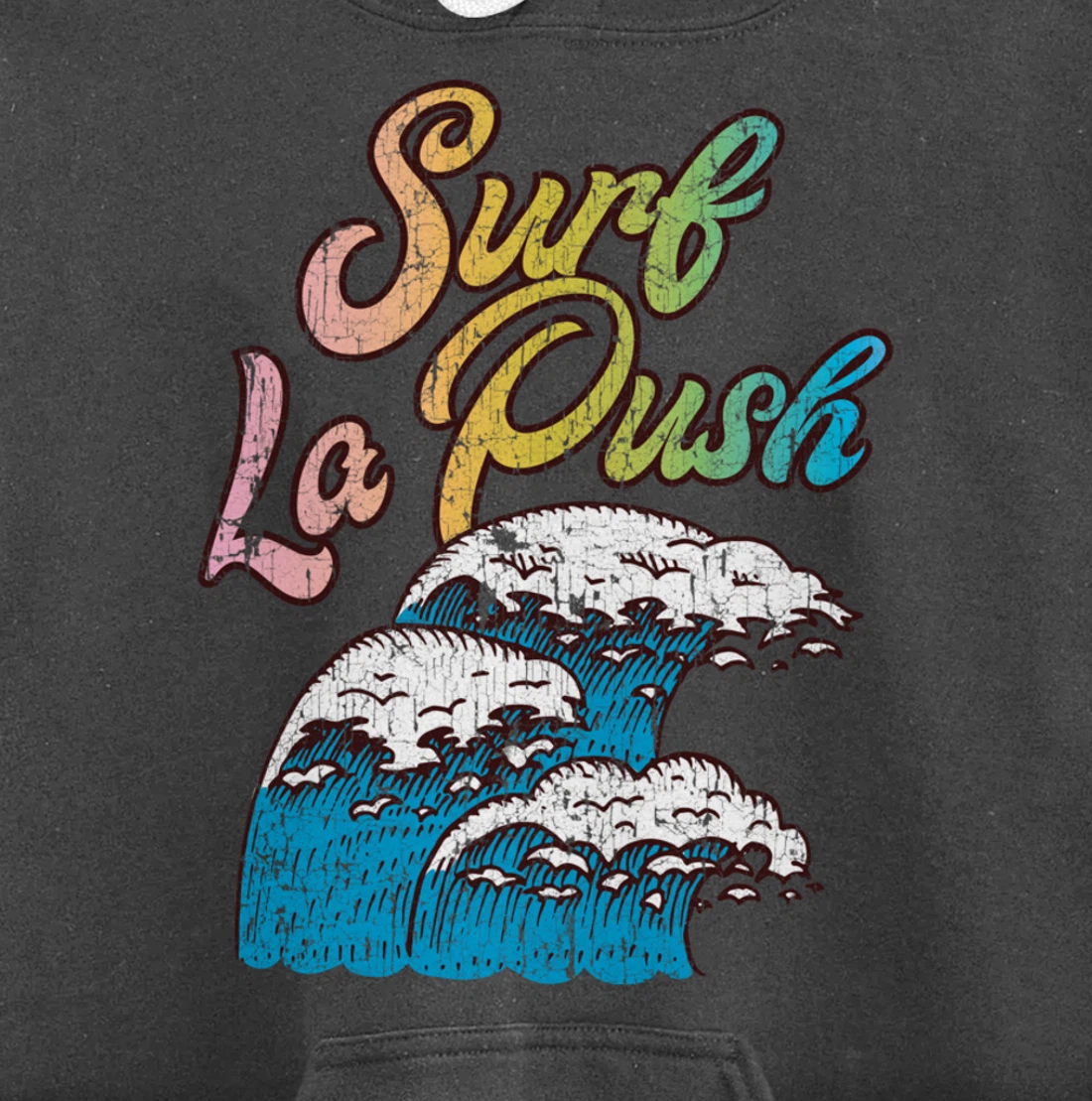 La Push, Washington Surf Vintage Retro 60s 70s 80s Graphic Pullover Hoodie