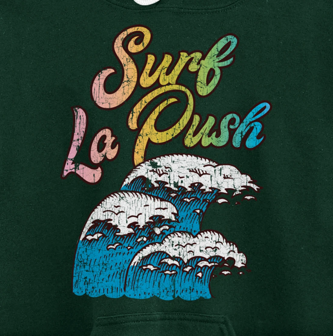 La Push, Washington Surf Vintage Retro 60s 70s 80s Graphic Pullover Hoodie