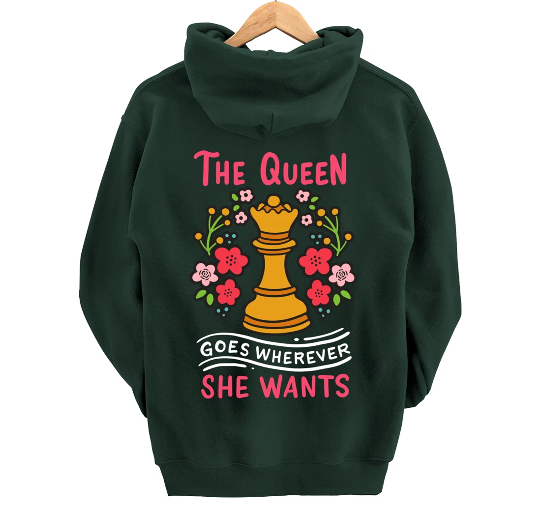 Chess Chessmen Chessboxing Queen Chess Player Gift Pullover Hoodie