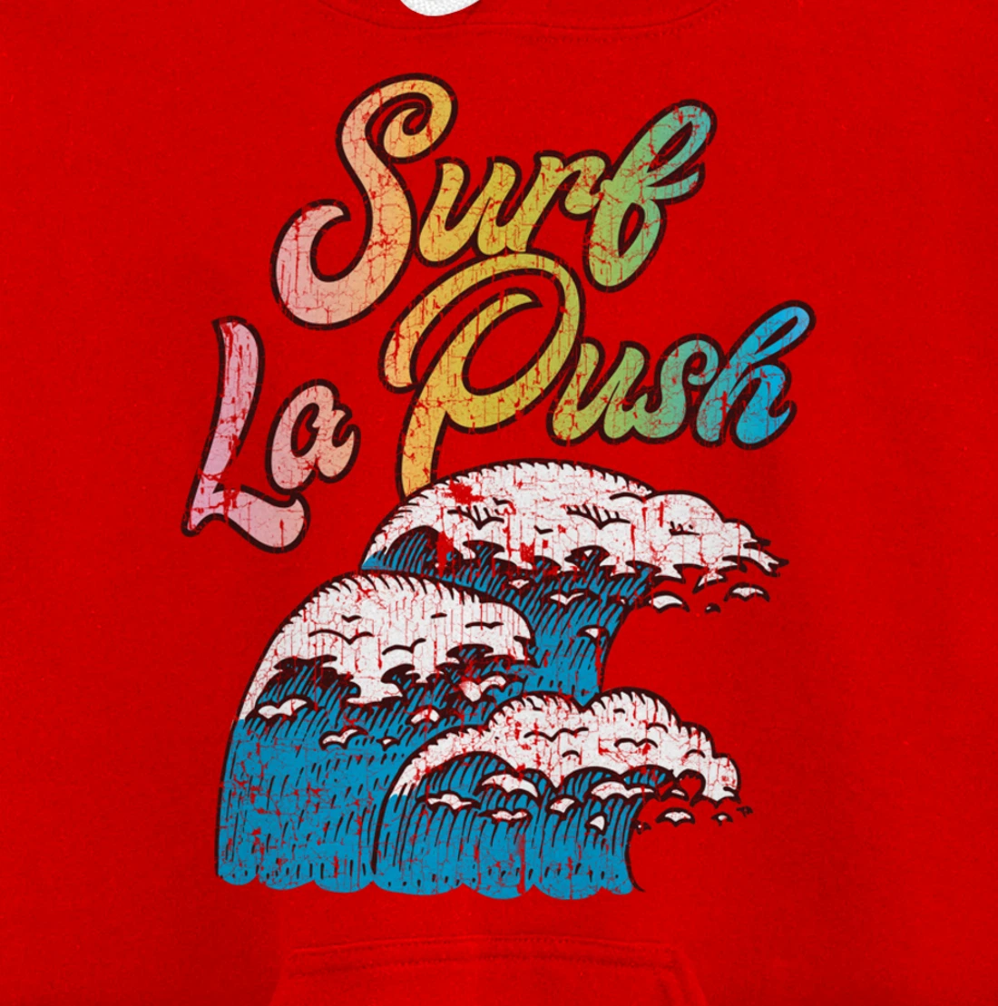 La Push, Washington Surf Vintage Retro 60s 70s 80s Graphic Pullover Hoodie