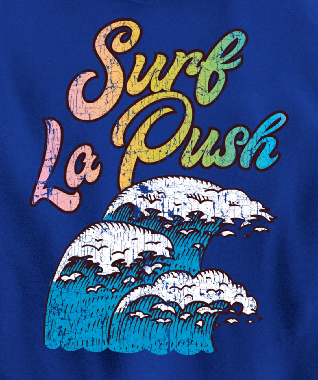 La Push, Washington Surf Vintage Retro 60s 70s 80s Graphic Pullover Hoodie