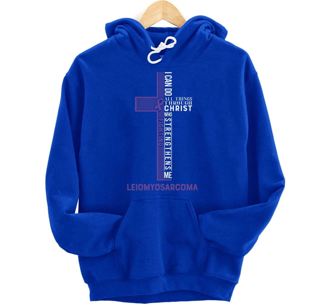 Leiomyosarcoma Awareness Fight Cancer Ribbon Pullover Hoodie