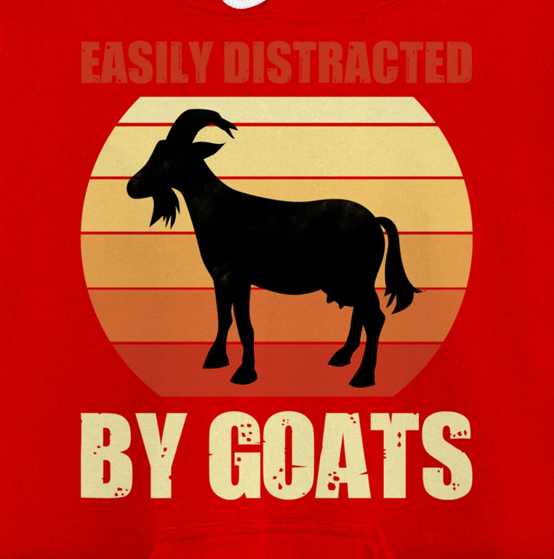 Retro Easily Distracted By Goats Vintage Herd Goat Pullover Hoodie