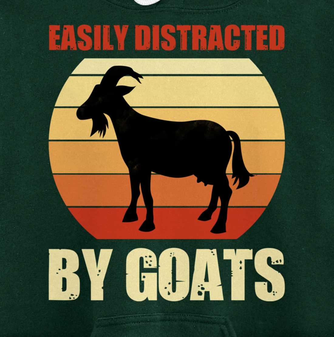 Retro Easily Distracted By Goats Vintage Herd Goat Pullover Hoodie