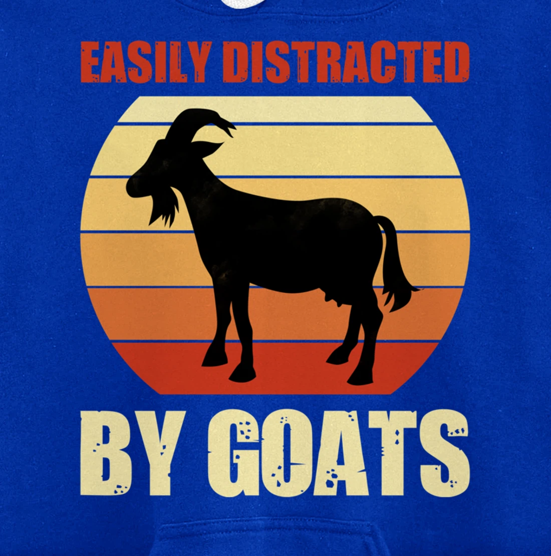 Retro Easily Distracted By Goats Vintage Herd Goat Pullover Hoodie
