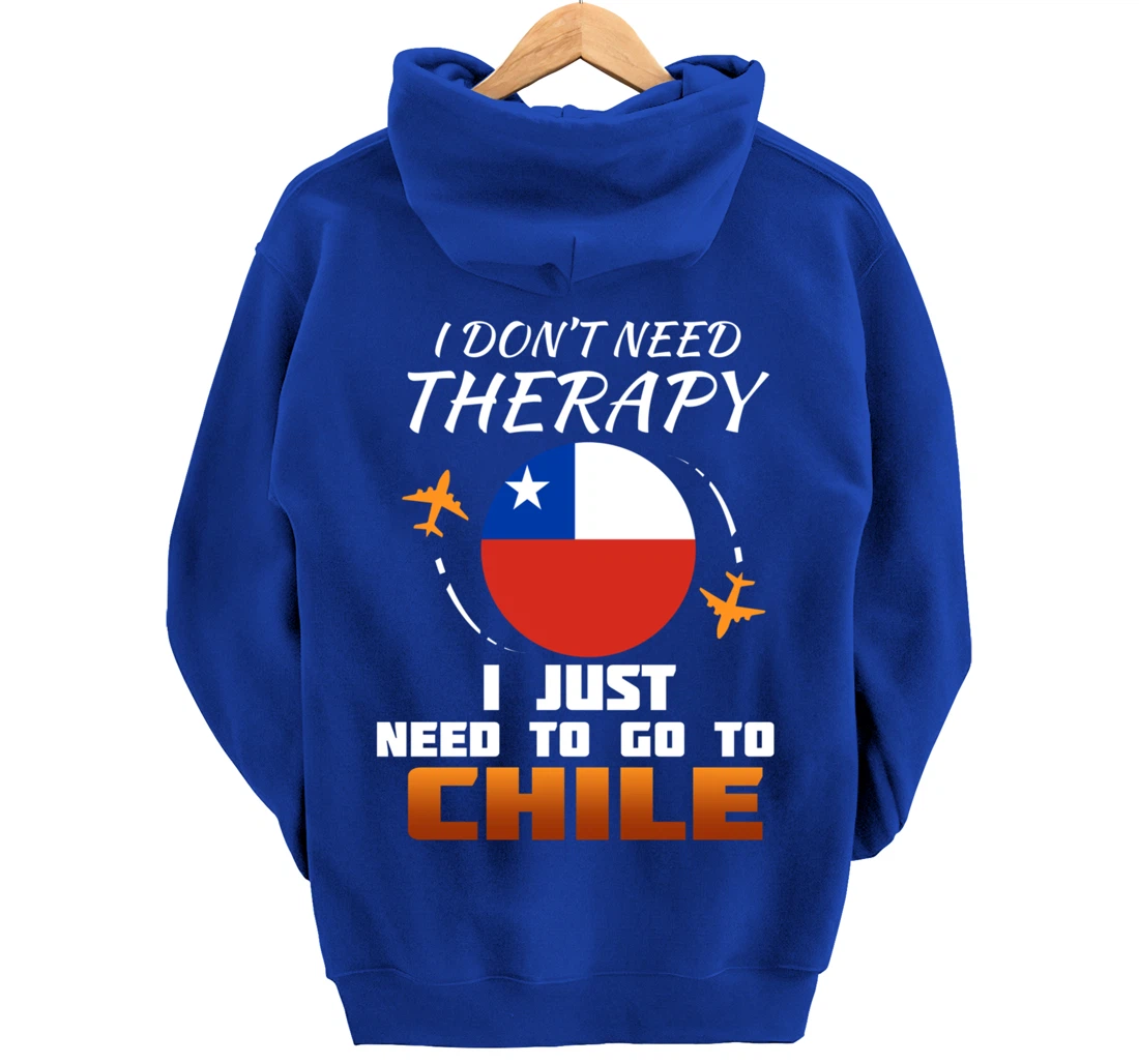 Chile Flag I Funny Chilean Flag I Vacation Chile Pullover Hoodie