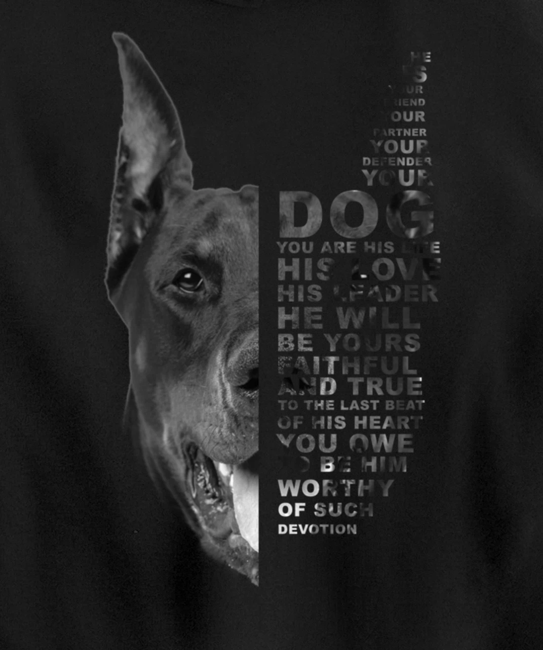 He Is Your Friend Your Partner Your Dog Doberman Dogs Lover Pullover Hoodie