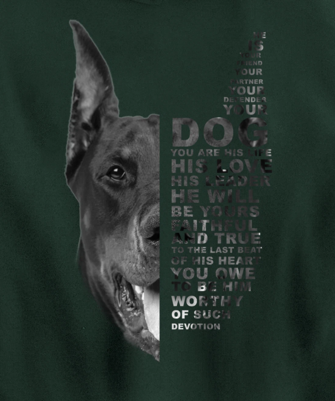 He Is Your Friend Your Partner Your Dog Doberman Dogs Lover Pullover Hoodie