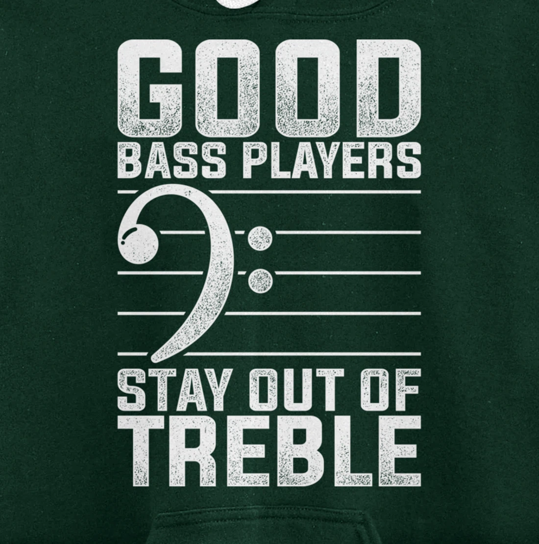 Bass Clef Funny Bass Guitar Player Gift Bass Guitar Pullover Hoodie