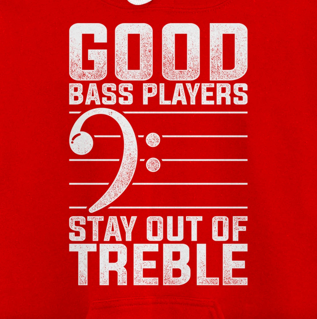Bass Clef Funny Bass Guitar Player Gift Bass Guitar Pullover Hoodie