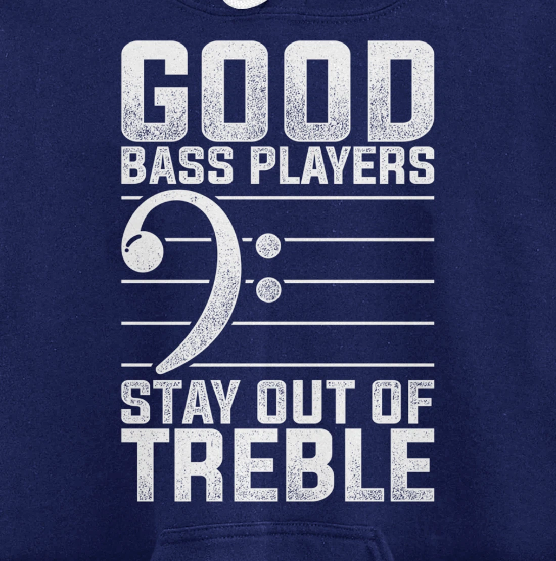 Bass Clef Funny Bass Guitar Player Gift Bass Guitar Pullover Hoodie