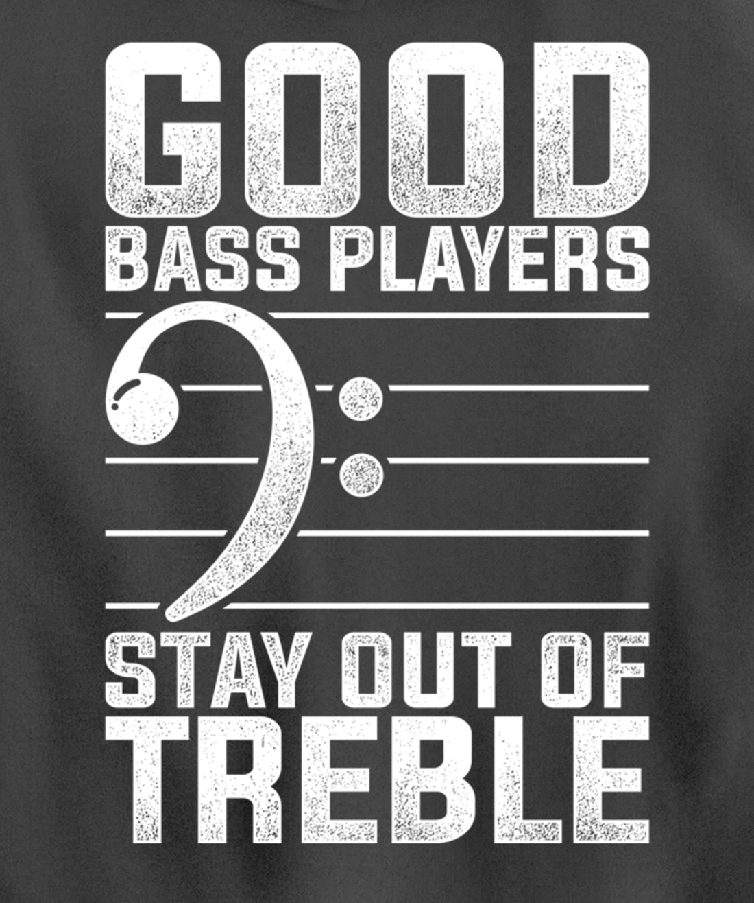 Bass Clef Funny Bass Guitar Player Gift Bass Guitar Pullover Hoodie