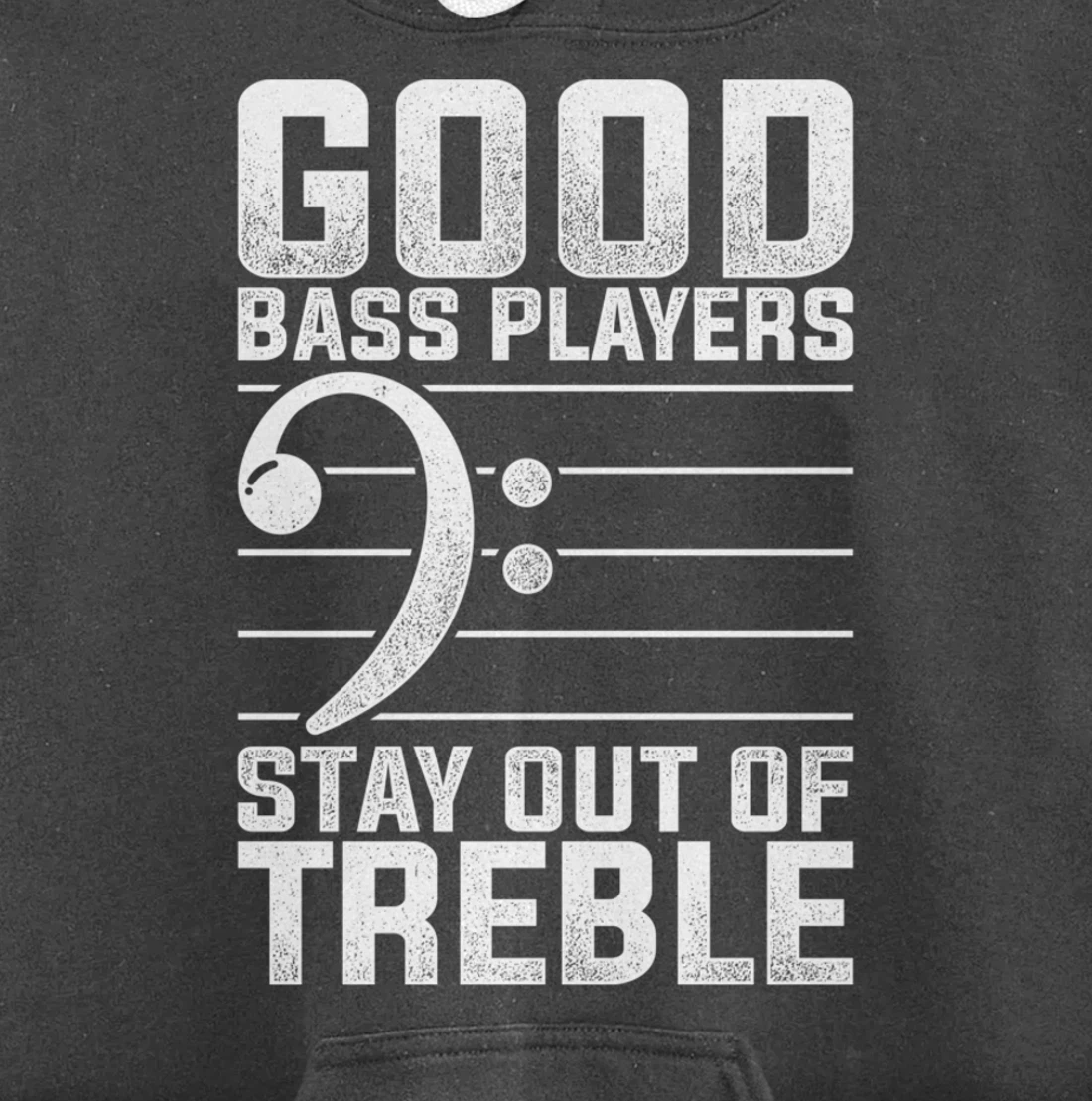 Bass Clef Funny Bass Guitar Player Gift Bass Guitar Pullover Hoodie